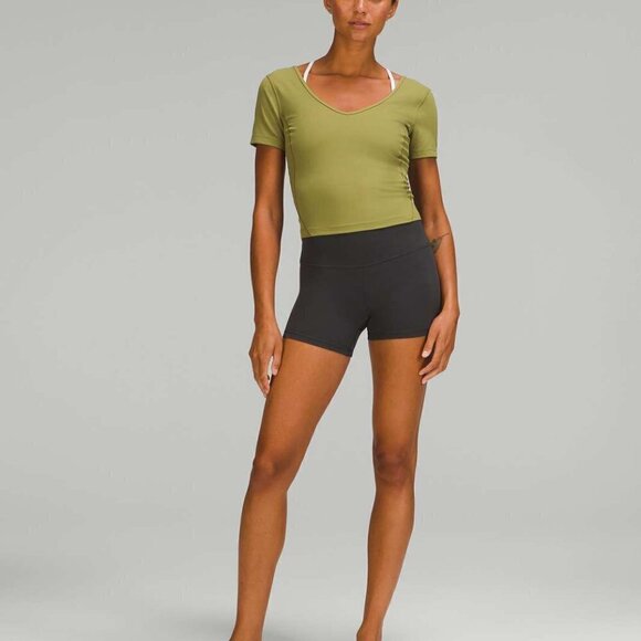 * NWT Lululemon Align Bronze Green YOGA Workout Buttery Soft T-Shirt Tee - Picture 5 of 8